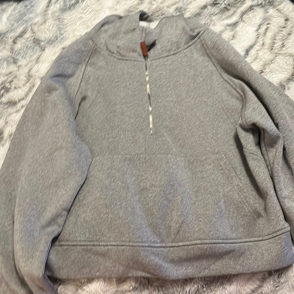 New Gray quarter zip crop sweatshirt